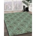 thumbnail image 3 of Ahgly Company Machine Washable Indoor Rectangle Transitional Dark Sea Green Area Rugs, 4' x 6', 3 of 7