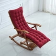 thumbnail image 2 of Study and Living Room Rattan Rocking Chair with Lounger Cushion - Red (Cushion Only) - 40*108cm, 2 of 3