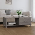 thumbnail image 1 of vidaXL Coffee Table HAMAR Light Grey 100x55x35 cm Solid Wood Pine, 1 of 5
