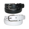 thumbnail image 1 of CTM® Ceinture Habillée en Cuir de Base pour Enfant (Lot de 2 Couleurs), 1 of 3