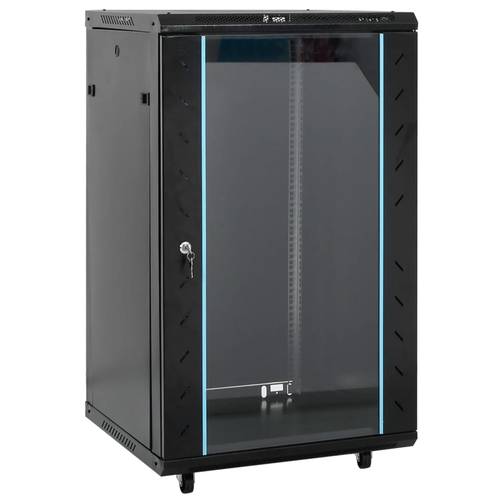 vidaXL Armoire Réseau 18U avec Pieds Pivotants 19 Pouces IP20 60x60x100 cm