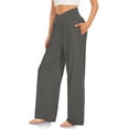thumbnail image 3 of Yuyuzo Womens Plus Size Yoga Pants Belly Control Straight Leg Slacks Solid Color Basic Lounge Wear Trousers, 3 of 6