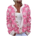 thumbnail image 2 of Jsaierl Womens Christmas Cardigan Sweaters Plus Size Dressy Long Sleeve Cute Printed Open Front Button Knit Outwear, 2 of 3