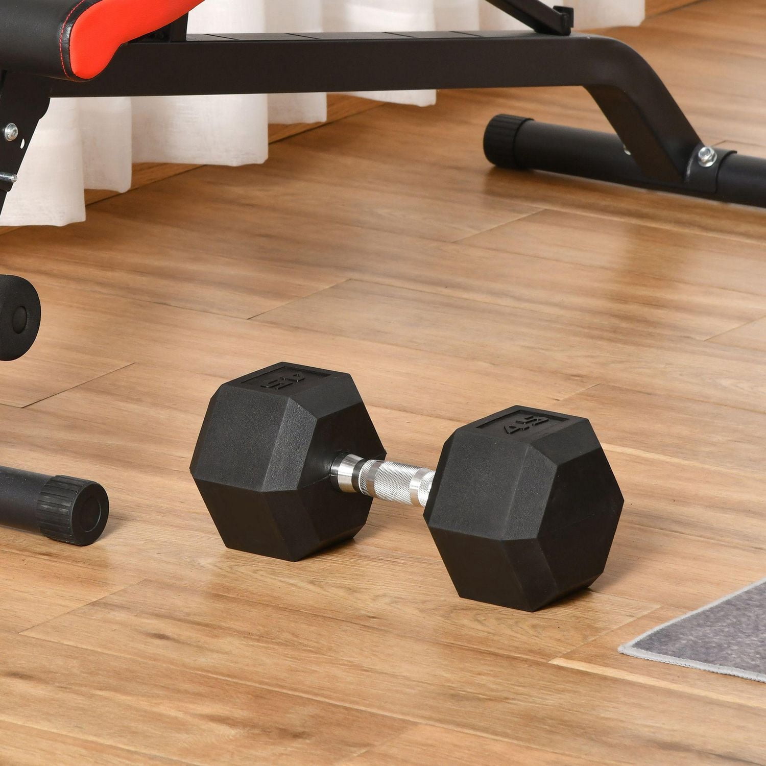 Soozier 45lbs Haltère courte entraînement musculaire haltérophilie caoutchouc