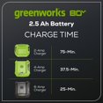 thumbnail image 3 of Greenworks Batterie Lithium-ion 80V 2.5Ah, 3 of 5