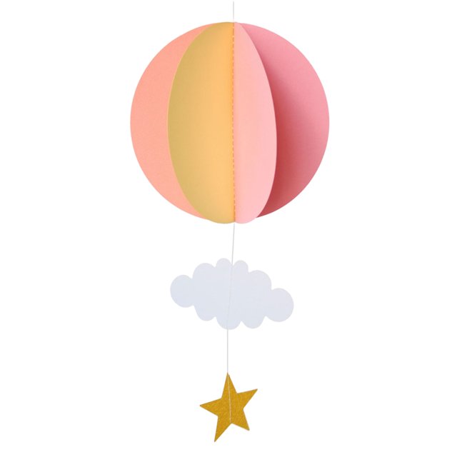 tredstone Hot air balloon paper string flower flag+55cm 21 inch