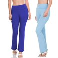 thumbnail image 1 of CHUANK Womens & Plus Stretch Cotton Fold-Over High Waist Bootcut Workout Flared Yoga Pants, 1 of 4
