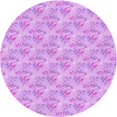 thumbnail image 1 of Ahgly Company Machine Washable Indoor Round Transitional Blossom Pink Area Rugs, 3' Round, 1 of 7