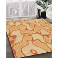 thumbnail image 3 of Ahgly Company Tapis d'Intérieur Lavables en Machine Rectangle Transitionnel Néon Orange, 7' x 10', 3 of 7