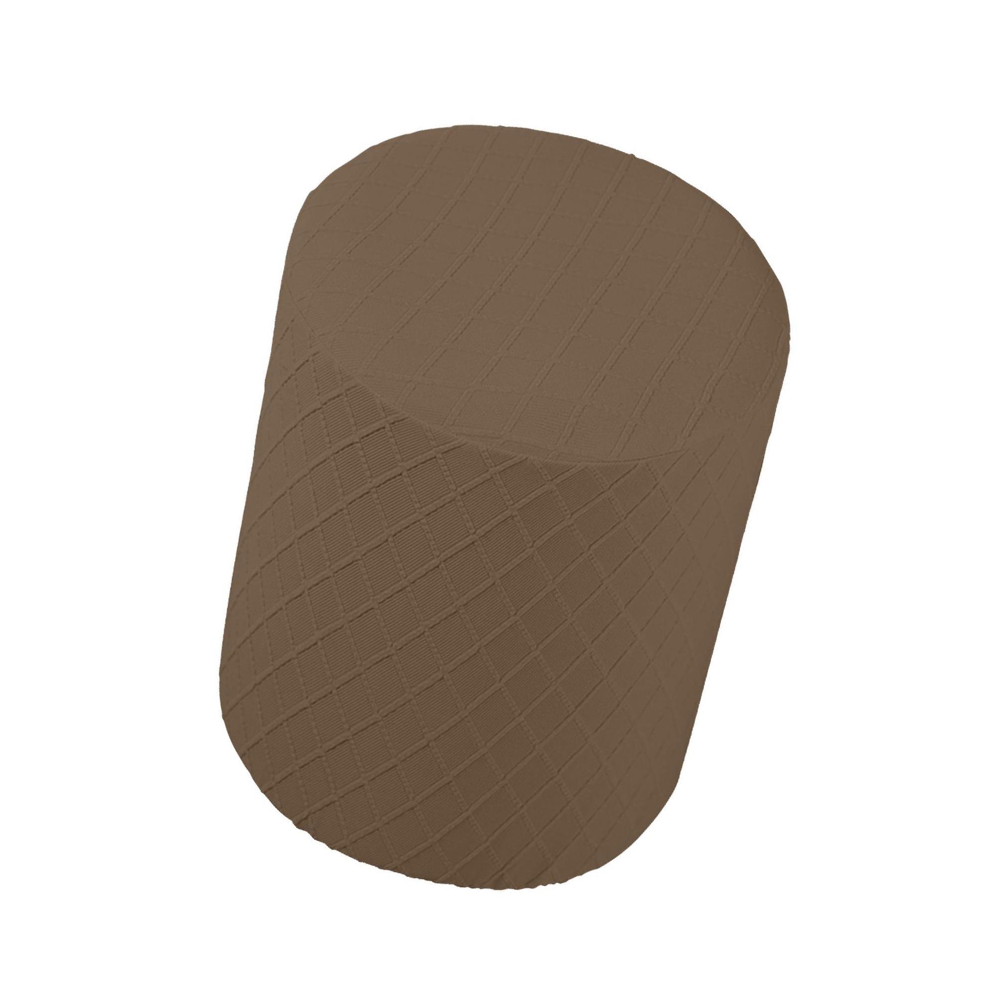 Round Stretch Ottoman Slipcovers Footrest Sofa Cover Foot Stool Elastic Ottoman Slipcover Covers Brown