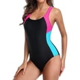 thumbnail image 4 of Charmo Women's One Piece Sport Swimsuit Racerback Water Aerobic Bathing Suit, 4 of 7