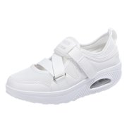 Womens Shoes Sneakers Athletic Women Outdoor Mesh Solid Color Sports Shoes Runing Breathable Shoes Sneakers Female Womens Sneakers Shoes(White,9.5-10)