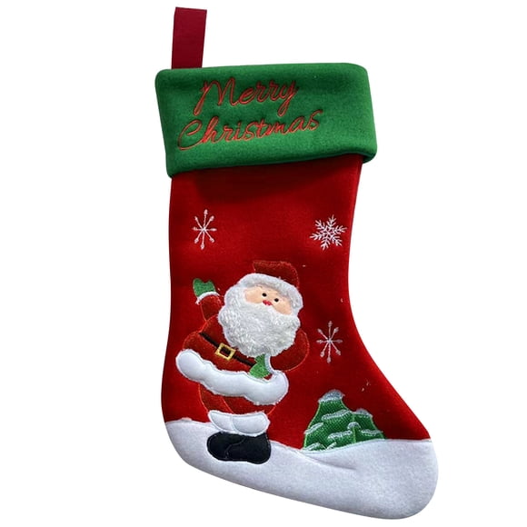 Rvkxad Carton Christmas Stocking, Snowman Santa Pattern Hanging Gift Bag for Holiday Decor, Christmas Stocking, Holiday Stocking