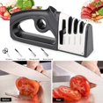 thumbnail image 5 of Versatile Knife Sharpener, 4-in-1 Multi-function Quick Sharpener with Scissors Sharpener, Fast Sharpening for Bone Cutter, Fruit Knife, Non-slip Rubber Base for Kitchen And Outdoor Use, 5 of 5