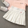 thumbnail image 2 of HAJGJP Robes d'Été pour Fille 2025 Vacances Jupe Plissée pour Filles Jupe d'École Jupe Mini Jupe Plissée de Cheer Décontractée Jupe Patineuse Blanche, 2-3 Ans, 2 of 5