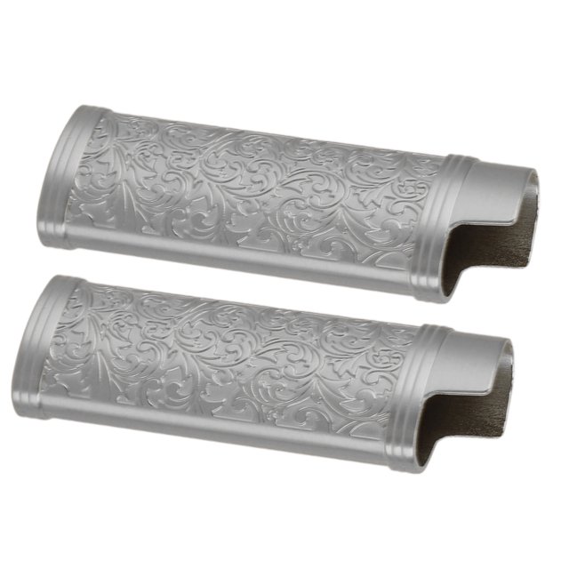 Lighter Case Cover Vintage Floral Stamped Zinc Alloy Shell for Lighter Protection