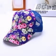thumbnail image 5 of GDREDA Summer Hat Women's New Flower printing Sun Protection All-match Baseball Cap，Purple, 5 of 5