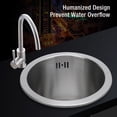 thumbnail image 4 of Undermount Kitchen Sink, 28cm Stainless Steel Handmade Single Bowl Kitchen Sink with Strainer,  Undermount Kitchen Bar Sink, Small Single Bowl Kitchen Sink for Kitchen Bar RV, 4 of 7
