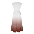 thumbnail image 5 of 2024 Longues Robes Maxi à Bretelles Spaghetti pour Femmes Été, Robes Maxi Sans Manches à Dégradé pour Femmes Grande Taille, Robes d'Été Décontractées à Col Rond pour la Plage, Robe Maxi Fluide à Étages pour Femmes, 5 of 5