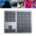 thumbnail image 1 of Pavé Numérique BT, Pavé Numérique Sans Fil Rechargeable, Clavier Externe 35 Touches pour Ordinateur Portable PC Tablette, Mode BT Sans Fil Double, 1 of 7