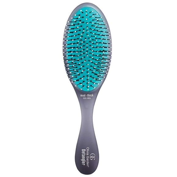 Olivia Garden OG Brush Detangler removable cushion scalp hugging massages the scalp for wet or dry hair for women men and children Medium to thick hair Black