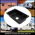 thumbnail image 3 of 10.43x6.38x2.56in Drop in Bar Sink, 304 Stainless Steel Handmade Single Bowl Kitchen RV Sink with 40mm Sewer Outlet, RV 304 Stainless Sink Kitchen Rectangular Hand Wash, 3 of 7