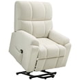 thumbnail image 1 of HOMCOM Lift Chair, Electric Reclining Chair with Side Pocket, Cream White, 1 of 10