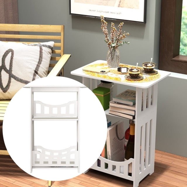 Iodue Rack Bed Side Table Side Table With Storage Rectangular Small End Table 12.6x8.7x15.8in Night Stand Modern Side Tables For Bedside Living Room Bathroom Night Stand