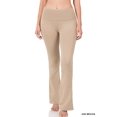 thumbnail image 1 of CHUANK Womens & Plus Stretch Cotton Fold-Over High Waist Bootcut Workout Flared Yoga Pants, 1 of 4