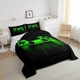 thumbnail image 2 of QUTETN Moderne Noir Bleu Joystick de Jeu Couettes et Duvets Grand Lit, 2 of 5
