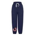 thumbnail image 4 of VEKDONE Womens Linen Long Pants Navy L, 4 of 6