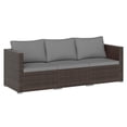 thumbnail image 2 of Costway 3PCS Patio Sectional Sofa Set with Right Arm Sofa & Left Arm Sofa, Soft Cushions Gray + Mix Brown, 2 of 10