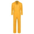thumbnail image 4 of TiaoBug Combinaison une Pièce Unisexe pour Hommes à Manches Longues Uniforme Salopette Jaune P, 4 of 6
