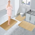 thumbnail image 4 of Dvkptbk Memory Foam Bath Mat Set Bathroom Rugs for 3 Pcs Toilet Mats Soft Comfortable Water Absorption Nonslip Thickmachine Washableeasier to Dry Dark Carpets Suits Bath Rugs Bathroom Decor, 4 of 8
