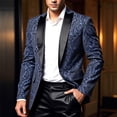 thumbnail image 1 of Men's Fashionable Casual Solid Color One-Button Suit Jacket - Long Sleeve Lapel Blazer for Wedding, Party, Holiday & Formal Events - Hot Fabric, Hand Wash, 1 of 4