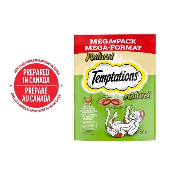 Temptations Natural Free Range Chicken Flavour Soft & Crunchy Adult Cat Treats
