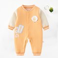 thumbnail image 2 of MeetoTime Baby Clothes Cotton Jumpsuits Warm Long Sleeve Buttons Newborn Infant Rompers Crawling Clothes 2-24M, 2 of 5