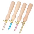thumbnail image 3 of 4pcs Portable Punch Needle Knitting Embroidery Pen Wooden Handle for Sewing Felting DIY Craft Handwork, 3 of 14