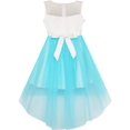 thumbnail image 2 of Girls Dress Sequin Mesh Party Wedding Princess Tulle Blue 5 Years, 2 of 4