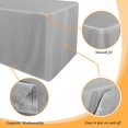 thumbnail image 4 of ORUYROP 2 Pack Table Clothes for 4 Foot Rectangle Tables-Water Resistant Washable Fabric Polyester Rectangle Table Cover Protector for Wedding, Banquet and Trade Shows, 48L x 24W x 30H Inches,, 4 of 7