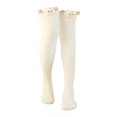 thumbnail image 2 of Chaussettes de Sol Chaudes pour Femmes en Molleton Corail Épaissi à Rayures Dessin Animé 2 Pcs Bas Bas Bas de compression Blanc, 2 of 3
