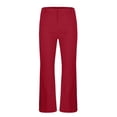 thumbnail image 3 of Xuniizn Mens Dress Pants, Solid Color Zipper Button Stretch Flared Pants with Pockets, Business Fashion Comfortable Formal Suit Trousers, 3 of 7