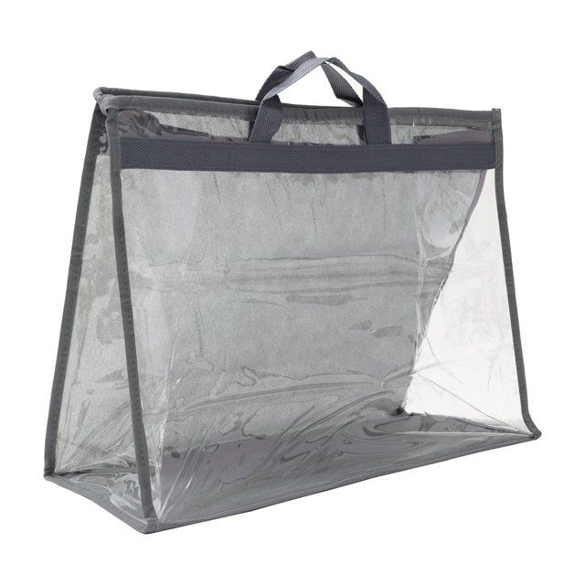 Unique Bargains Handbag Dust Bags, XL Size PVC Dustproof Transparent Purse Protector, Gray