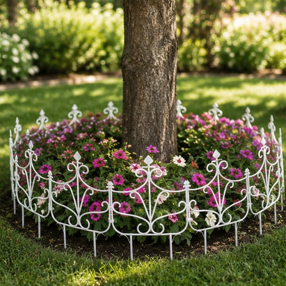 SSZMDLB Plastic Garden Edging Fence, Flower Bed Border for Pathways Yard Landscaping, Modular Lawn Border Fencing, Outdoor Decorative Edging Strip