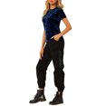 thumbnail image 3 of INSPIRE CHIC T-Shirt Décontracté en Velours Bleu Roi, Col Rond, Manches Courtes, Taille g, pour Femme, 3 of 8
