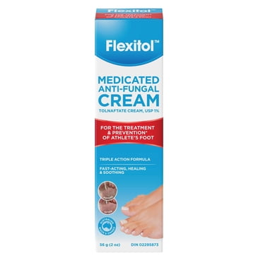 Flexitol Medicated Anti-Fungal Cream for Athlete's Foot, 56g