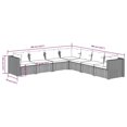 thumbnail image 3 of vidaXL 7 Piece Garden Lounge Set with Cushions Poly Rattan Black, 3 of 4