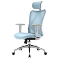 thumbnail image 2 of SIHOO M18 Office Chair, Mesh Computer Ergonomic Chair with Adjustable Lumbar Support, High Back Chair for Big and Tall, Blue, 2 of 9
