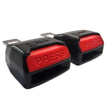 Lot de 2 Rallonges de Boucle de Ceinture de Sécurité pour Voiture, Rallonge Universelle Rigide de Ceinture de Sécurité pour la Plupart des Véhicules, Adaptateur de Boucle de Sécurité en Métal Durable (Noir)