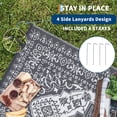 thumbnail image 1 of Tapis Extérieur Réversible – Grande Paille Plastique Imperméable – Résistant aux UV – Tapis de Patio à Médaillon – Terrasse, Véranda, Jardin, Camping et VR – Gris et Blanc, 9x18 Pieds (270x549cm), USA, 1 of 8